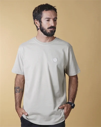 Elsk - Globe Brushed T-shirt - Sand Stone
